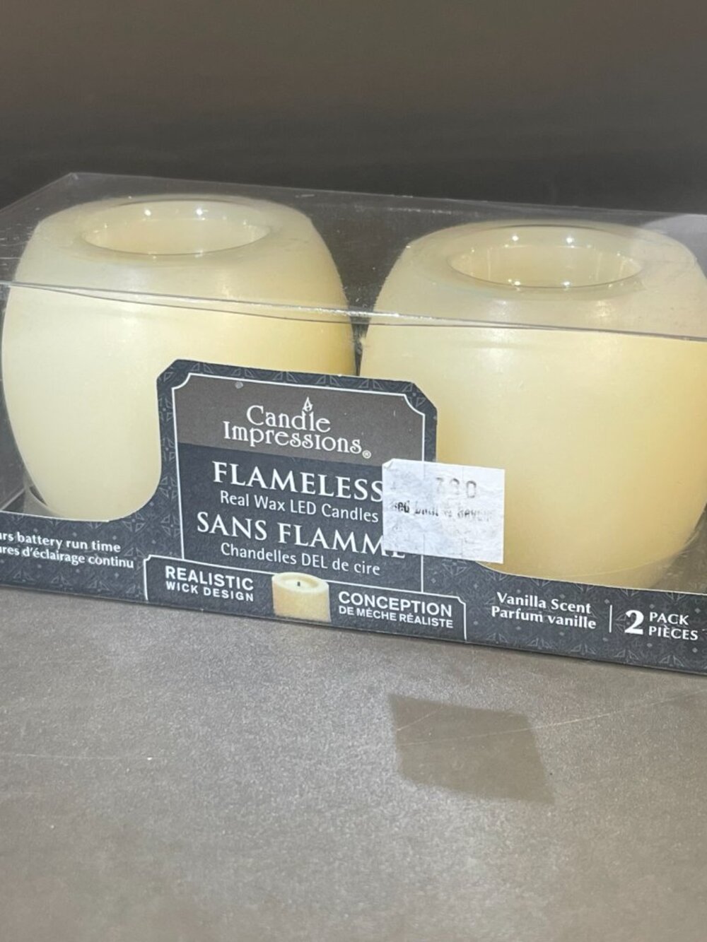 Flameless LED Candles Real Wax by Candle Impressions 2-Pack- NEW (2233)